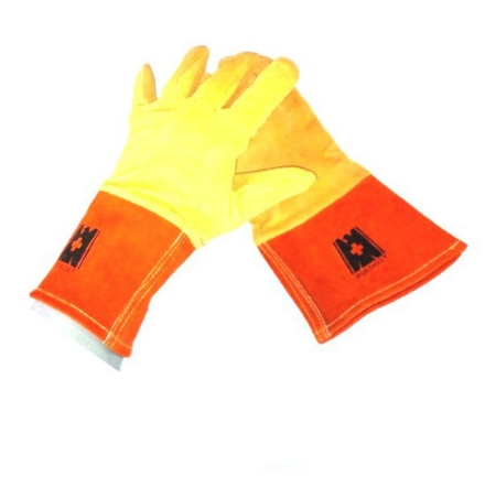Picture of Deer Skin Leather TIG Welding Gloves Orange/Yellow