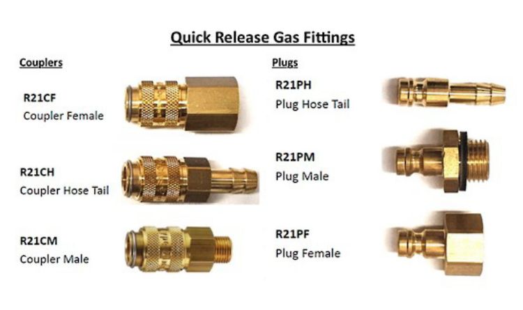 Rectus R21 Quick Release Gas Fittings