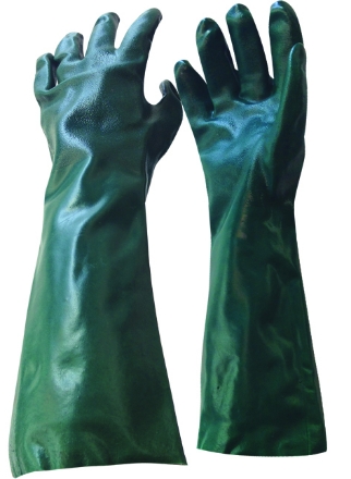 Green PVC Chemical Gloves 45cm /Pair