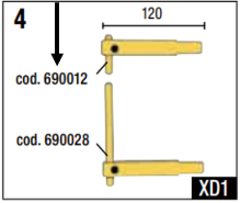 Telwin 690012 Spot Welding Electrode Straight D10x50mm