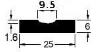 Promax 1G41-R Ceramic Weld Backing 9.5mm x 1.6mm 12M Box