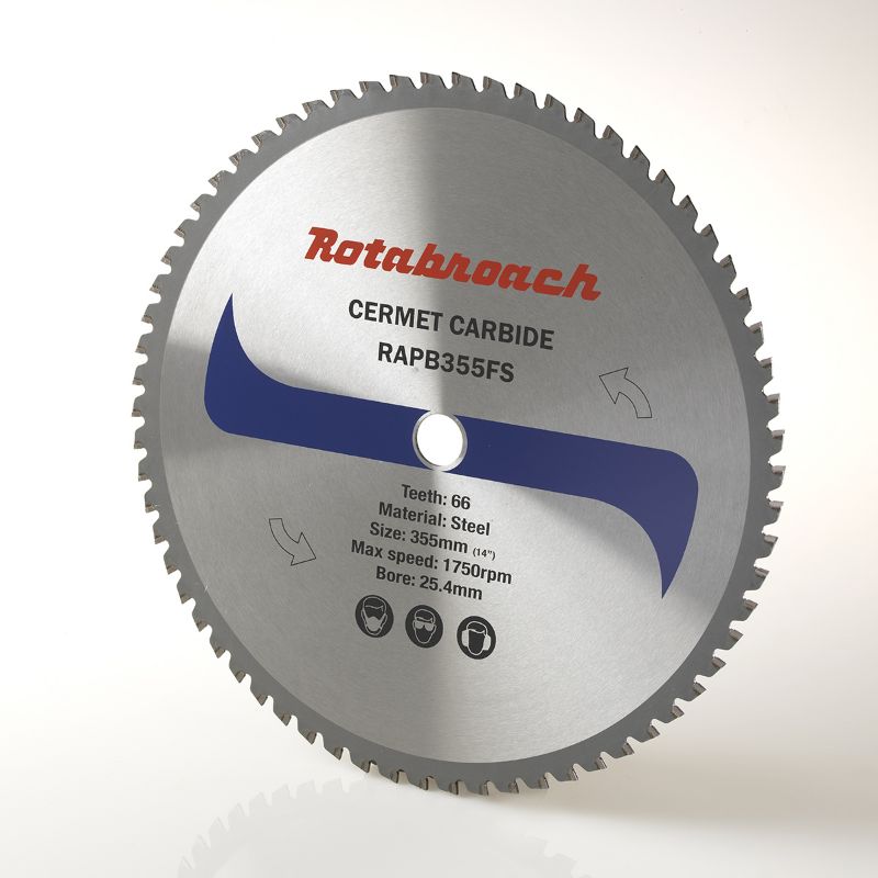 Rotabroach 355mm Cermet Carbide Dry Cutting Blades