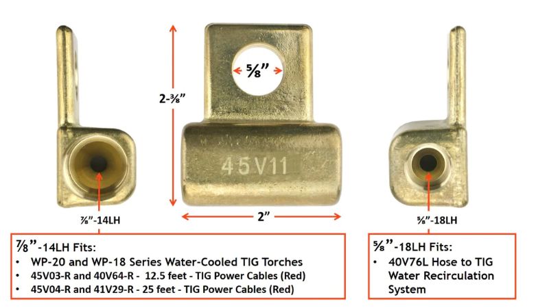Strata Tig Torch 5/8'' to 7/8'' UNF Power Adaptor