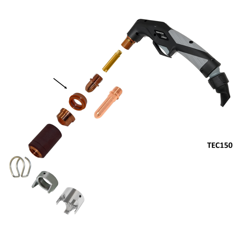 Cebora Style C1377 Plasma Torch Swirl Ring