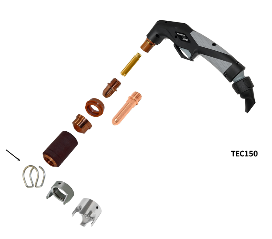 Cebora Style C1386 Plasma Torch Spacer Spring