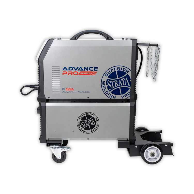 Strata AdvanceMig400C 400A Three Phase MIG/ARC/Lift TIG Compact Trolley Package