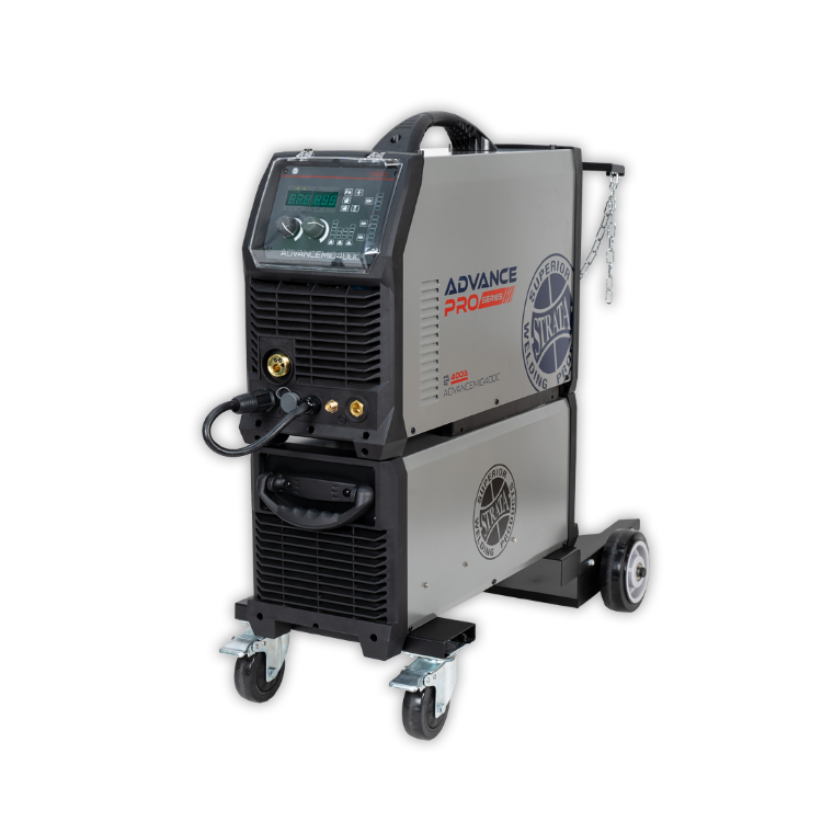 Strata AdvanceMig400C 400A Three Phase MIG/ARC/Lift TIG Compact Trolley Package