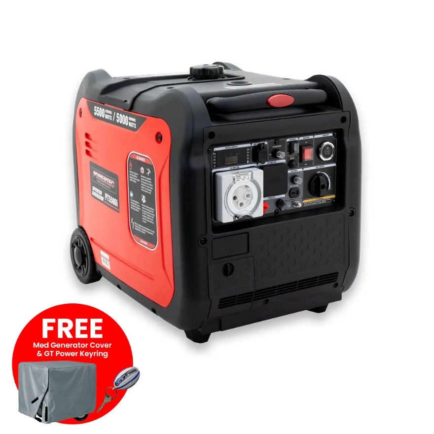 Powertec PT5500i 5500W/6.9kVA Inverter Generator