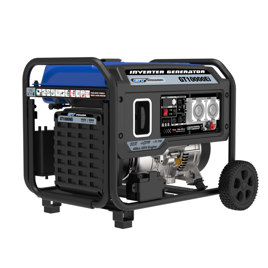 GT Power GT10000Ei 9000W/11.25kVA Electric Start Open Frame Inverter Generator